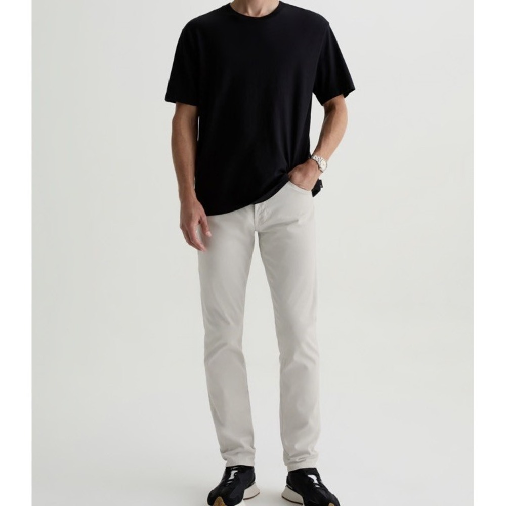 AG Adriano Goldschmied Men's Everett Slim Straight Color "Smoke" Off White 34X34